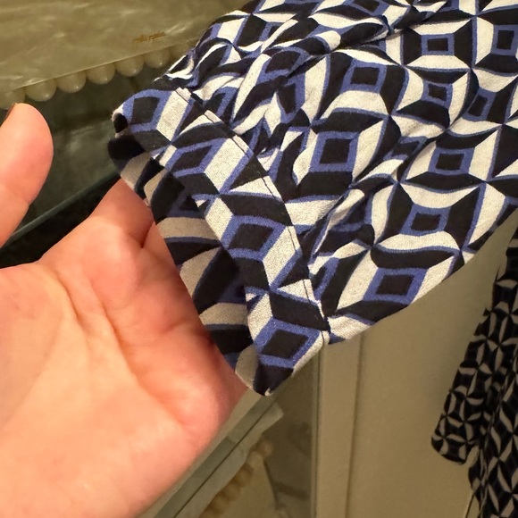 Banana Republic Patterned Navy Blue Dress - Picture 3 of 6